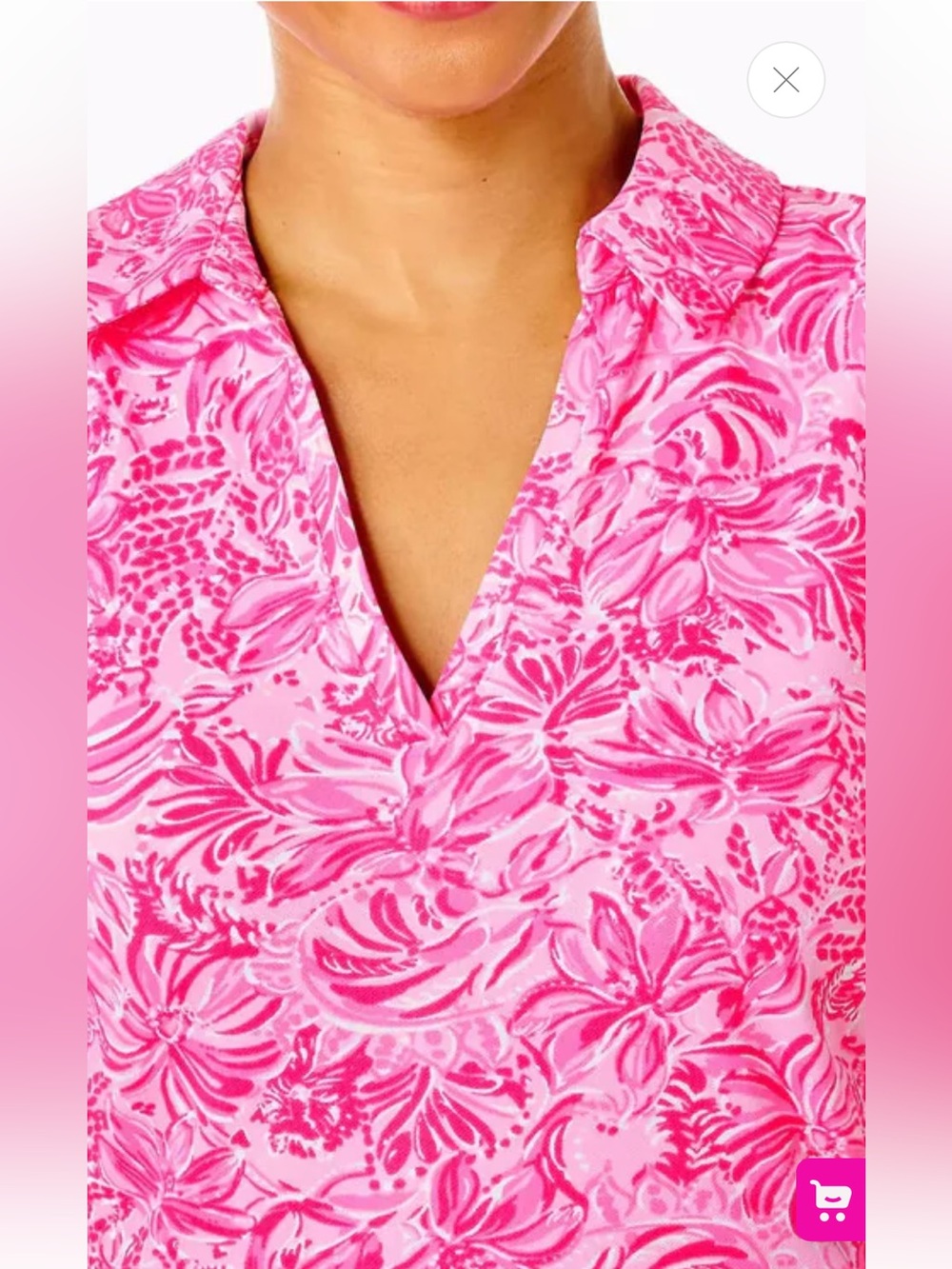 LILLY PULITZER x Meryl Sleeveless Shirt Top *Foxy Llama* Pink XXS - Picture 5 of 7